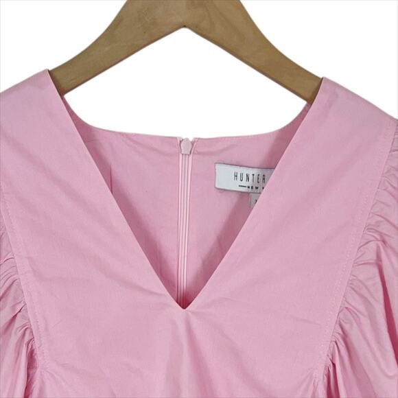 Hunter Bell Landry Puff Sleeve Peplum Top in Light Pink Size XS - Picture 6 of 9